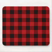 Klassisches kariertes Muster in Rot und Schwarz Mousepad (Vorne)
