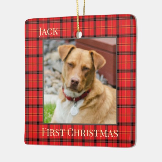 Klassisches Kariertes Muster Keramikornament (Links)