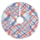 Klassisches Kariertes Muster: Muster für Quadrate Polyester Weihnachtsbaumdecke (Vorderseite)