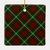 Klassisches Kariertes Personalisiertes Foto Keramikornament (Rückseite)