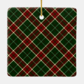 Klassisches Kariertes Personalisiertes Foto Keramikornament (Rückseite)