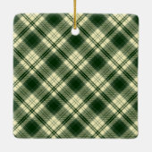 Klassisches Kariertes Personalisiertes Foto Keramikornament (Rückseite)