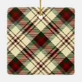 Klassisches Kariertes Personalisiertes Foto Keramikornament (Rückseite)