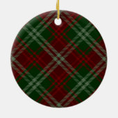 Klassisches Kariertes Personalisiertes Haustier Fo Keramik Ornament (Hinten)