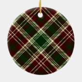 Klassisches Kariertes Personalisiertes Haustier Fo Keramik Ornament (Hinten)