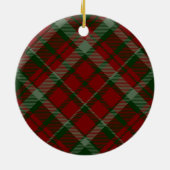 Klassisches Kariertes Personalisiertes Haustier Fo Keramik Ornament (Hinten)