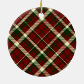 Klassisches Kariertes Personalisiertes Haustier Fo Keramik Ornament (Hinten)