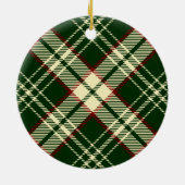 Klassisches Kariertes Personalisiertes Haustier Fo Keramik Ornament (Hinten)