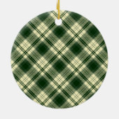 Klassisches Kariertes Personalisiertes Haustier Fo Keramik Ornament (Hinten)