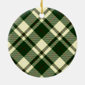 Klassisches Kariertes Personalisiertes Haustier Fo Keramik Ornament (Hinten)