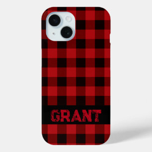 Klassisches kariertes Schwarz-Muster Case-Mate iPhone Hülle