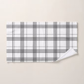 Klassisches Kariertes Set mit weißem und schwarzem (Handtuch)