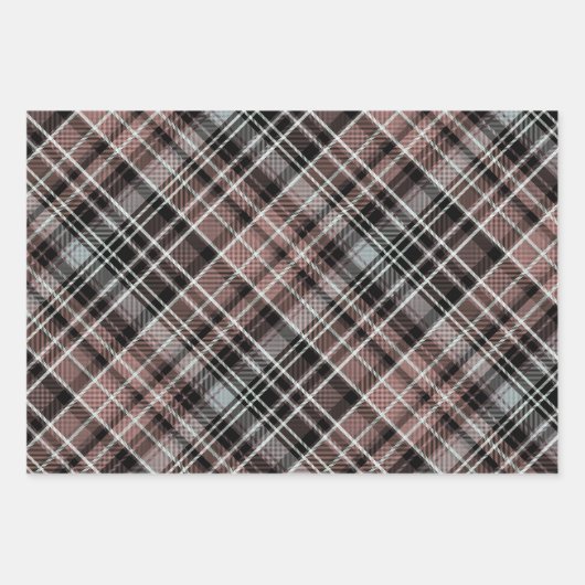Klassisches Kariertes Tartan Geschenkpapier Set (Vorderseite)