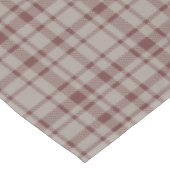Klassisches Kariertes Tartan Muster-Braun & Taupe Tischdecke (Schrägansicht)