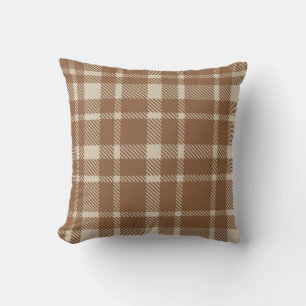 Klassisches Kariertes Tartan-Muster-braun & warme Kissen