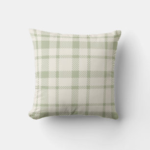 Klassisches Kariertes Tartan-Muster-Minze Grün & C Kissen