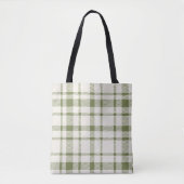 Klassisches Kariertes Tartan-Muster-Olivenöle Grün Tasche (Vorderseite)