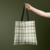 Klassisches Kariertes Tartan-Muster-Olivenöle Grün Tasche