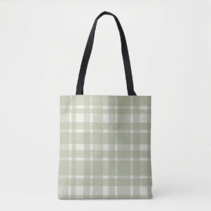 Klassisches Kariertes Tartan-Muster-weich Grün & E Tasche