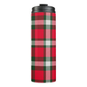Klassisches kariertes Tartan nahtloses Design Hint Thermosbecher