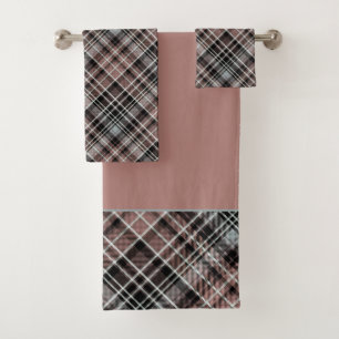 Klassisches Kariertes Tartan Napkins Badetuch Set
