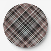 Klassisches Kariertes Tartan  Pappteller (Vorderseite)
