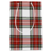 Klassisches Kariertes Weihnachtsmuster Mittlere Geschenktüte (Vorderseite)