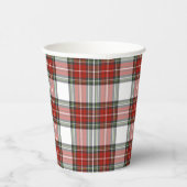 Klassisches Kariertes Weihnachtsmuster Pappbecher (Rechts)