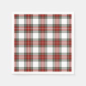 Klassisches Kariertes Weihnachtsmuster Serviette (Vorderseite)