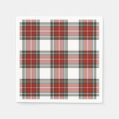 Klassisches Kariertes Weihnachtsmuster Serviette (Vorderseite)
