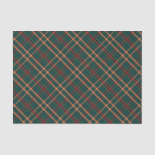 Klassisches Kariertes Weihnachtszettel Seidenpapier (Vorderseite)