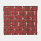 Klassisches Karo Frohe Weihnachten Festlich - Fleecedecke (Vorderseite (Horizontal))