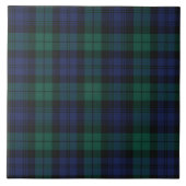 Klassisches Karo Rustikal Grün Tartan Fliese (Vorderseite)