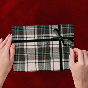 Klassisches Karo Vintage-Weihnachten Geschenkpapier
