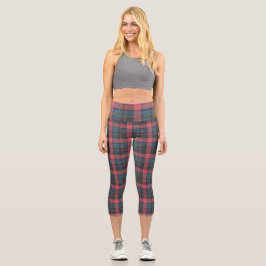 Klassisches Karomuster Capri Leggings