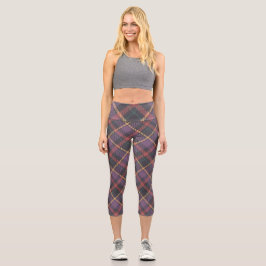 Klassisches Karomuster Capri Leggings