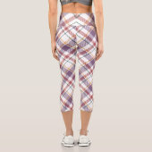 Klassisches Karomuster Capri Leggings (Rückseite)