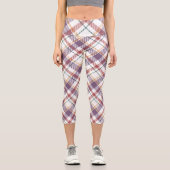Klassisches Karomuster Capri Leggings (Vorderseite)