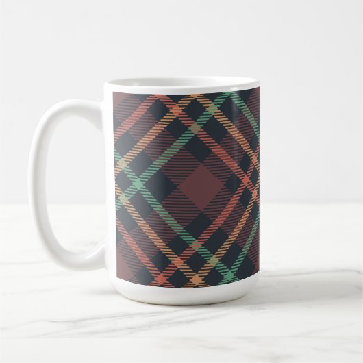 Klassisches Karomuster Kaffeetasse (Links)