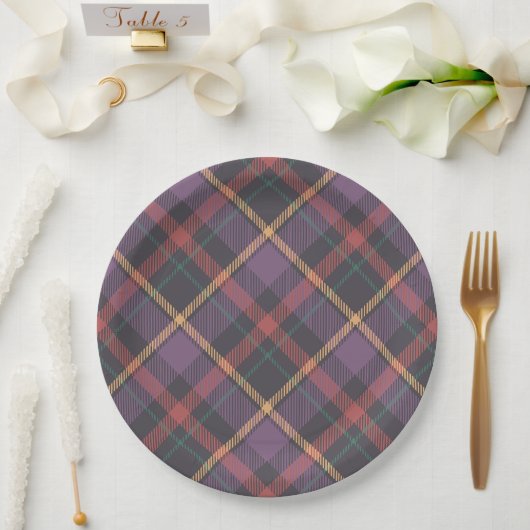 Klassisches Karomuster Pappteller (Hochzeit)