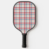 Klassisches Karomuster Pickleball Schläger (Rückseite)