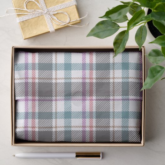 Klassisches Karomuster Seidenpapier (Geschenk)