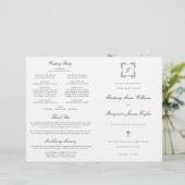 Klassisches katholisches Hochzeitsprogramm - Vollm (Stehend Vorderseite)