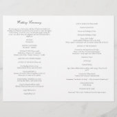 Klassisches katholisches Hochzeitsprogramm - Vollm (Rückseite)