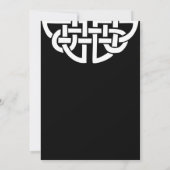 Klassisches keltisches Knot-Schwarz-Weiß-HandFaste Einladung (Rückseite)