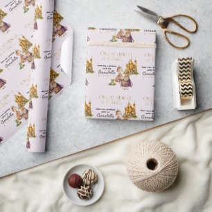 Klassisches Kinder-Märchen Prinzessin & Frosch Ros Geschenkpapier