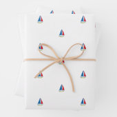 Klassisches Kinderschiff mit einfachem Segelboot Geschenkpapier Set (Beispiel)