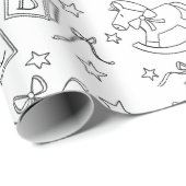 Klassisches Kinderspielzeug-Land-Farbbuch Geschenkpapier (Rolleneckpunkt)