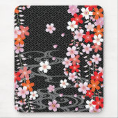 Klassisches Kirschblüte-Kimono-Muster Mousepad (Vorne)