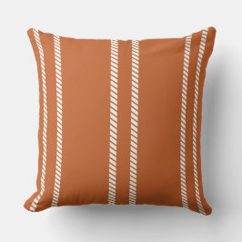 Klassisches Kissen mit verbranntem Orange und Stre